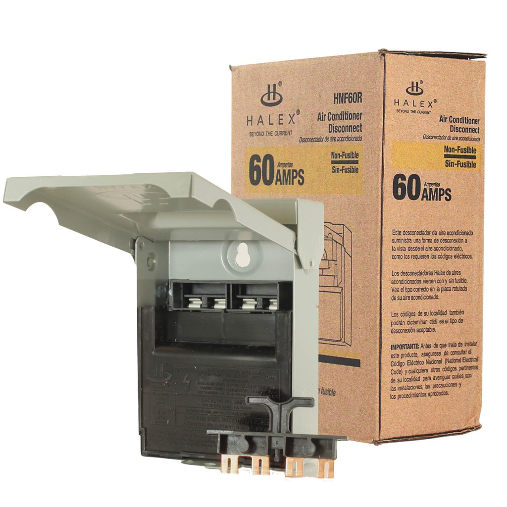 Halex 60 AMP Metallic AC Non-Fused Disconnect with Pull-Out Switch, 1-Pack