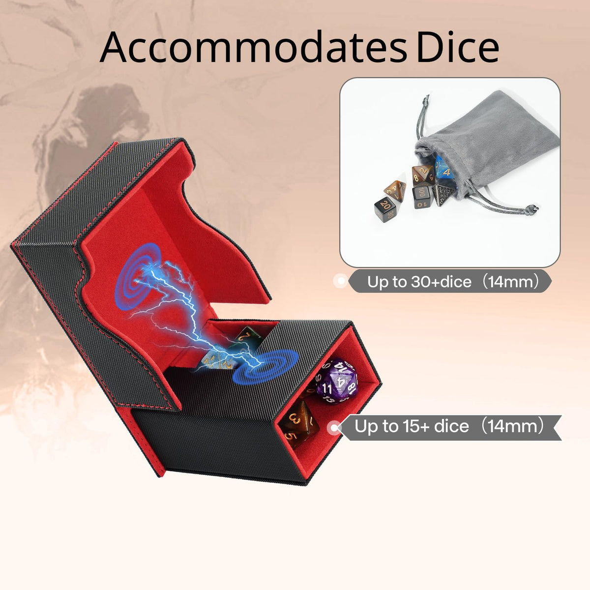 Dice Tower and Tray,Foldable Portable Dice Rolling Tower,Dice Roller Accessory,Classic Board