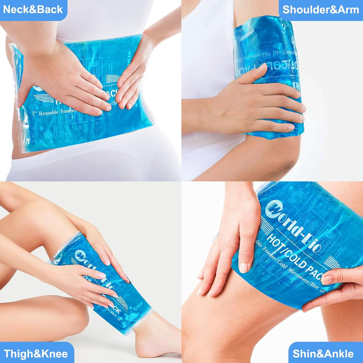 Large Gel Ice Pack 8.3"x12.4", Reusable Hot Cold Therapy