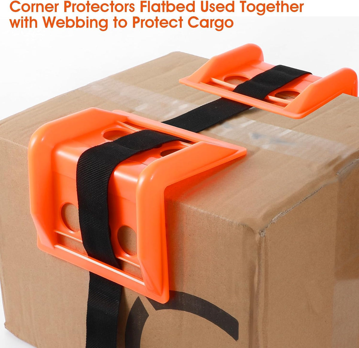 20 Packs Flatbed Edge Protectors, Corner Protectors, Cargo Loads, Tie Down Protector for 4 Inch Straps, Protects