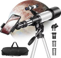 Astronomical Telescope, 70mm Aperture 400mm AZ Mount Refracting Telescope Beginners with AZ Mount Tripod Phone