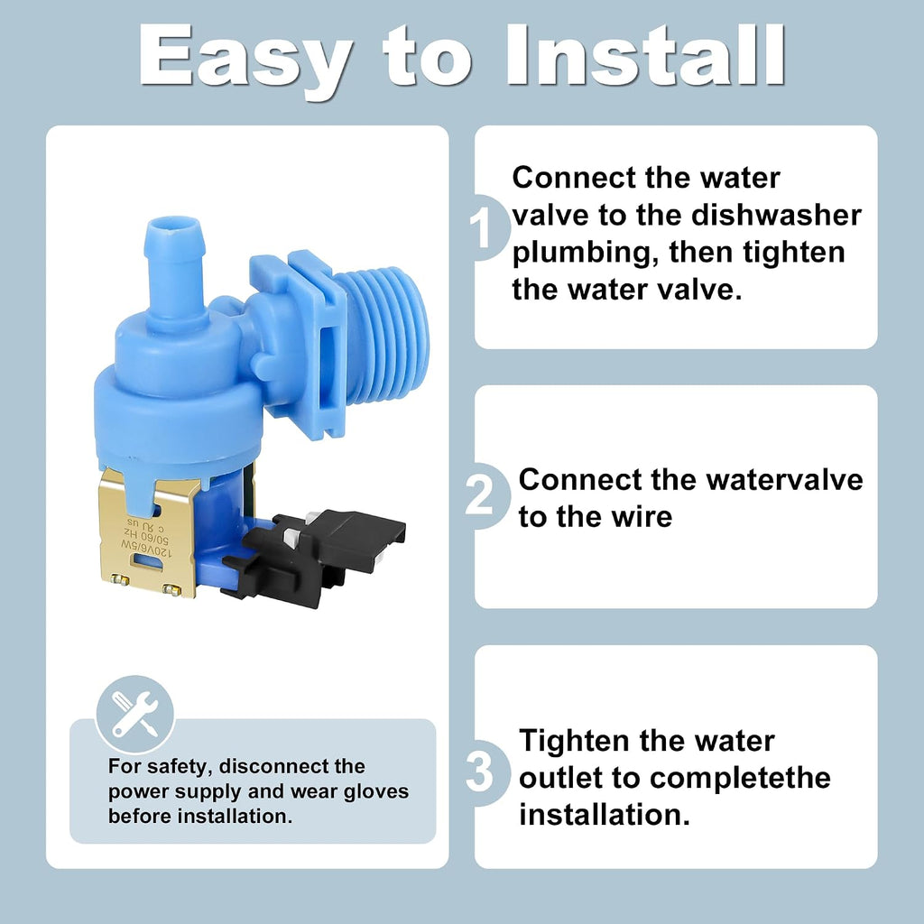 W11175771 W10327249 W10327250 Dishwasher Water Inlet Valve
