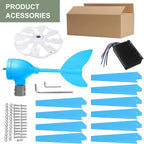 Magnetic Levitation Wind Turbine 12000W with Controller, Blue 10 Blades Wind Turbine Generator Kit for Home, Farm