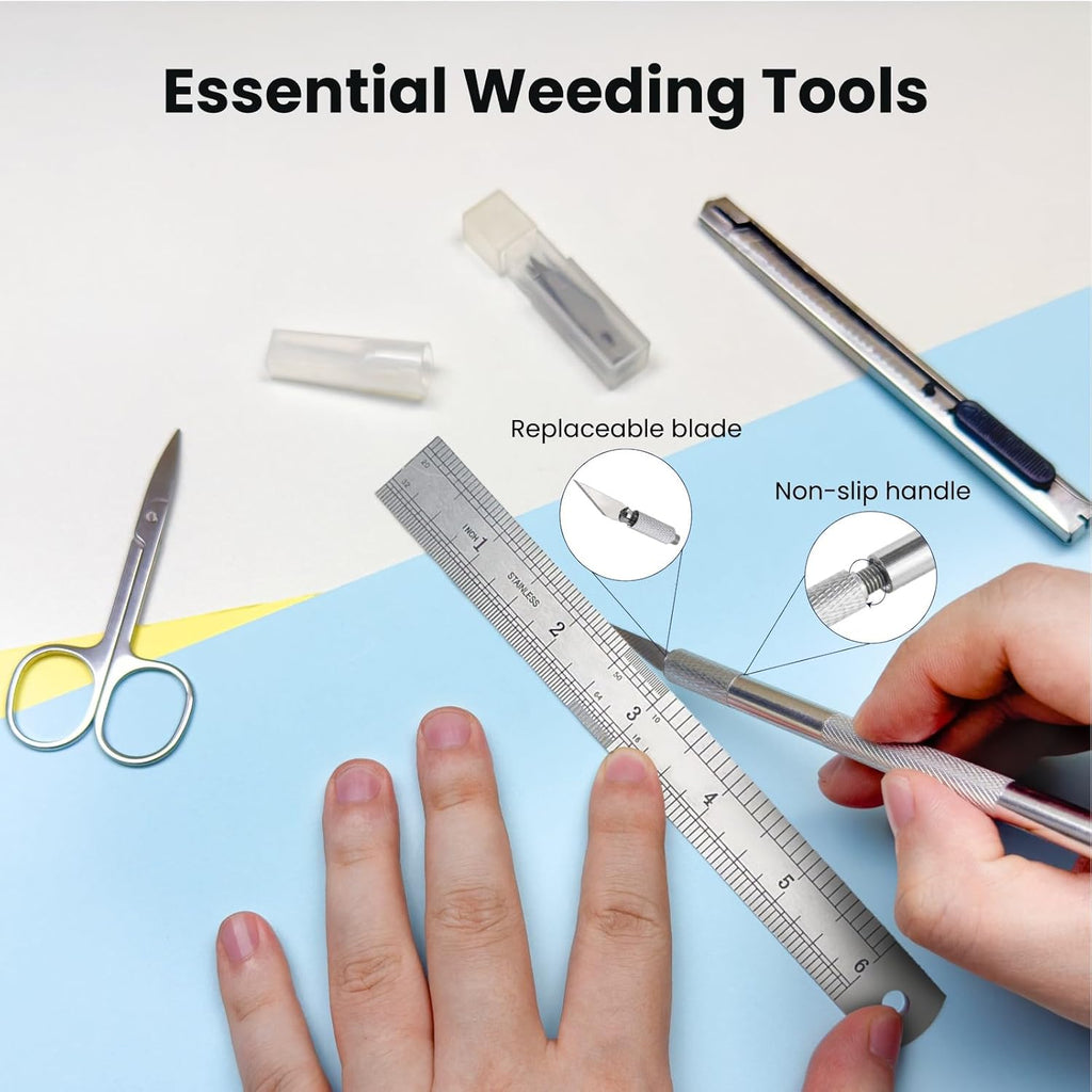 35 PCS Weeding Tools for Vinyl, Precision Craft Tools Set for Weeding Vinyl, Scrapbook Supplies Includes All Basics