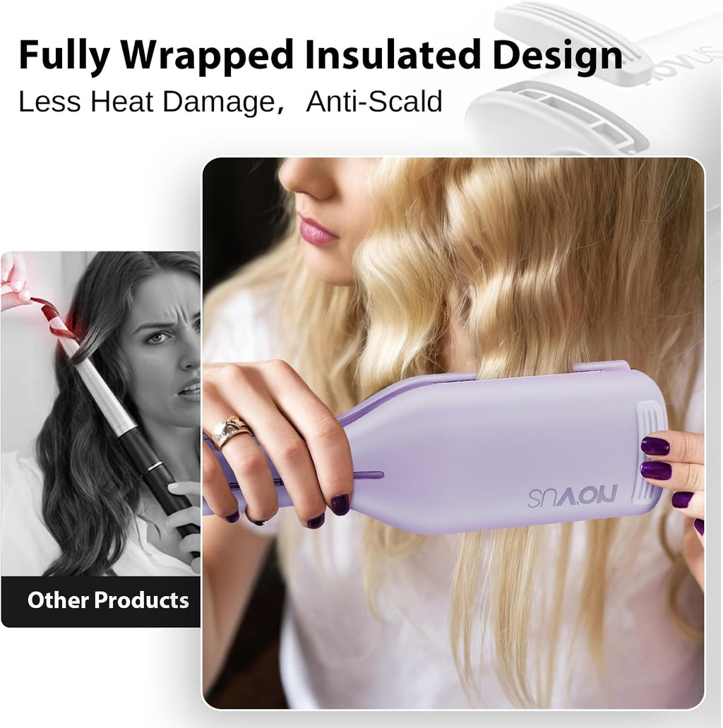 Waver Hair Tool NOVUSPRO Hair Crimper,Wave Curling Iron for All Hair Types,Ionic Waver Crimper Easy to use &