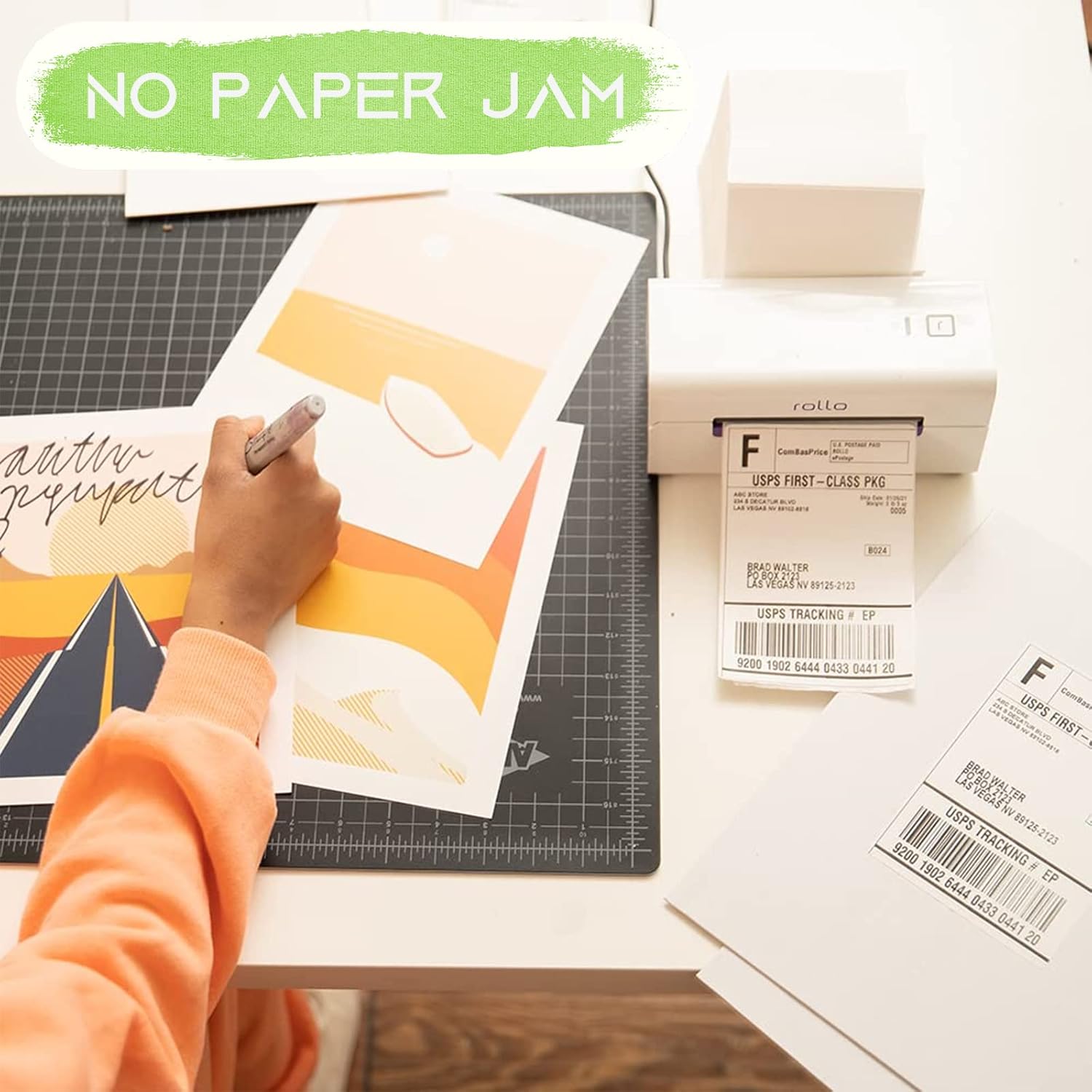 4x6 Direct Thermal Labels (1000 Labels) 4" x 6" Perforated Shipping Labels Compatible with Zebra Printers Fanfold