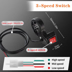 Brushed Motor Controller 36V 1000W 30A with 3 Speed Switch