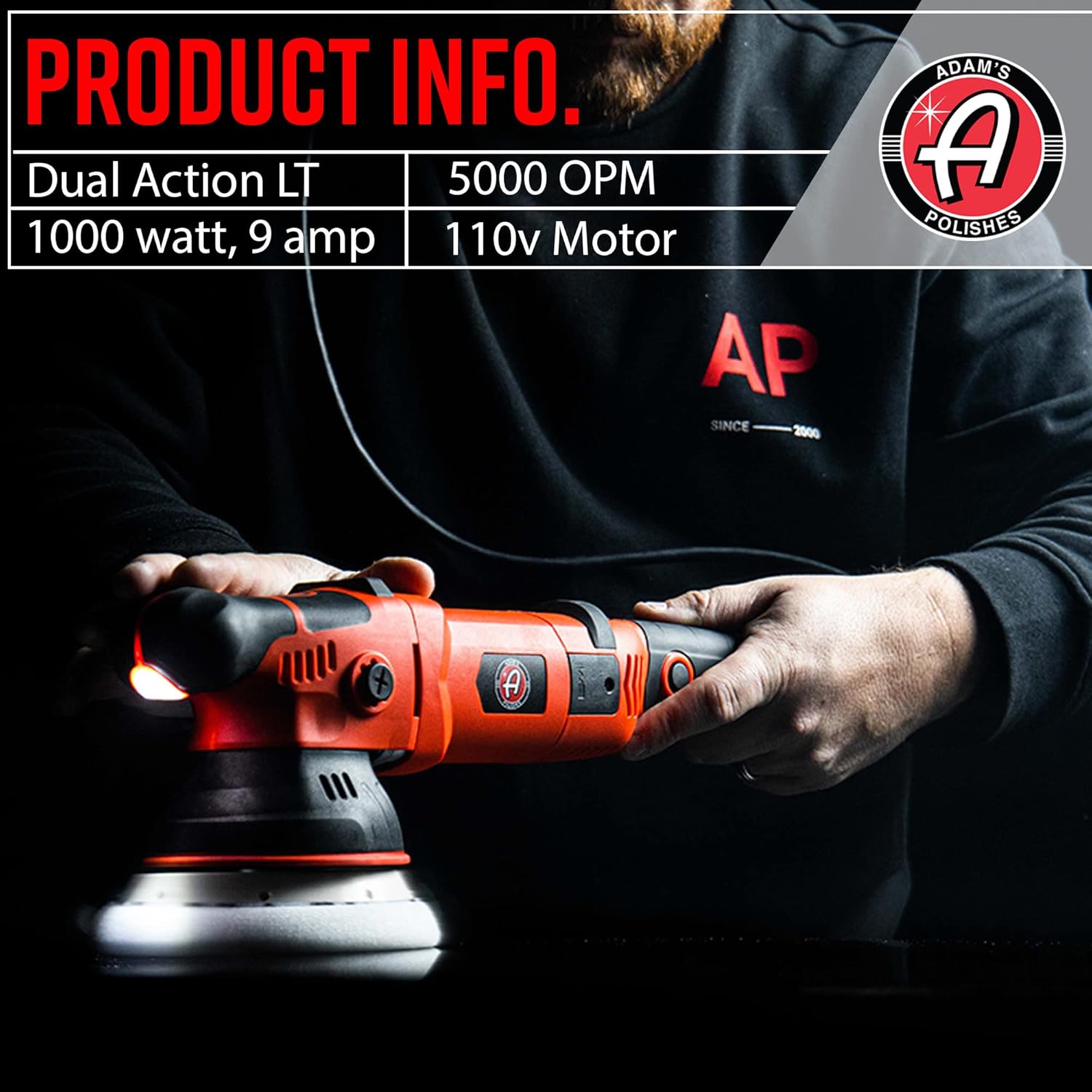 SK Pro 15mm Car Polisher - Professional Buffer Polisher For Car Detailing | Use W/Car Polish, Polishing Compound, or