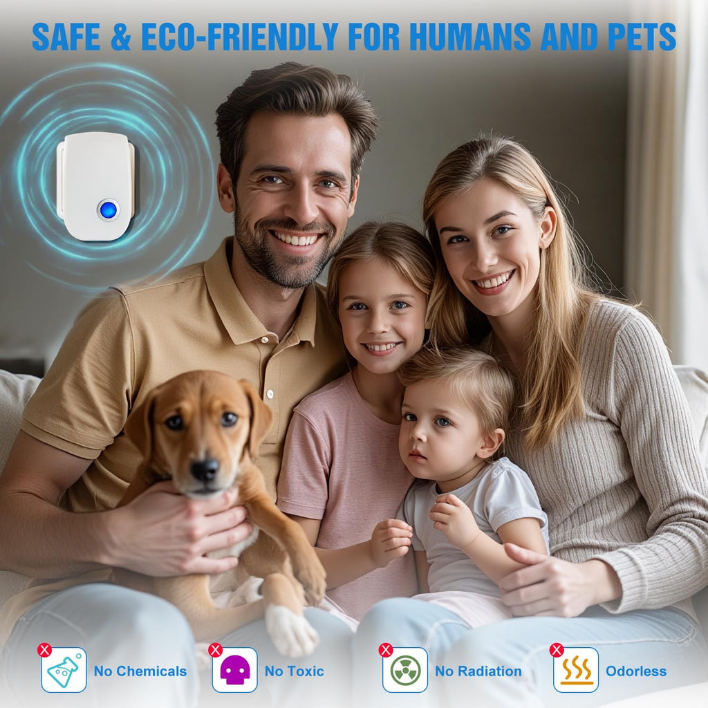 2026 Upgraded Ultrasonic Repeller, Pest Control Mouse Repellent for Roach, Rodent, Mice, Spider, Bugs, Mosquito