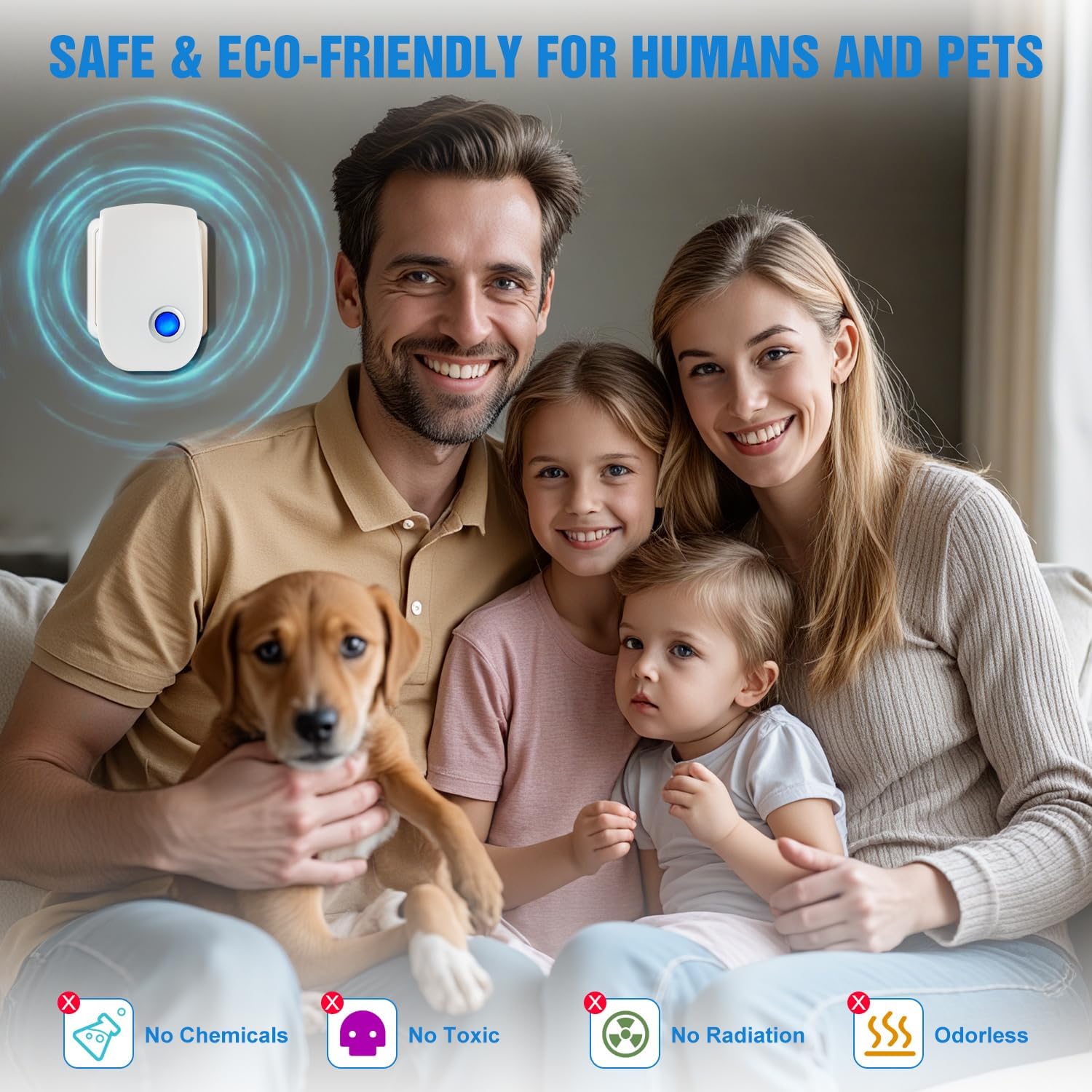 2026 Upgraded Ultrasonic Repeller, Pest Control Mouse Repellent for Roach, Rodent, Mice, Spider, Bugs, Mosquito