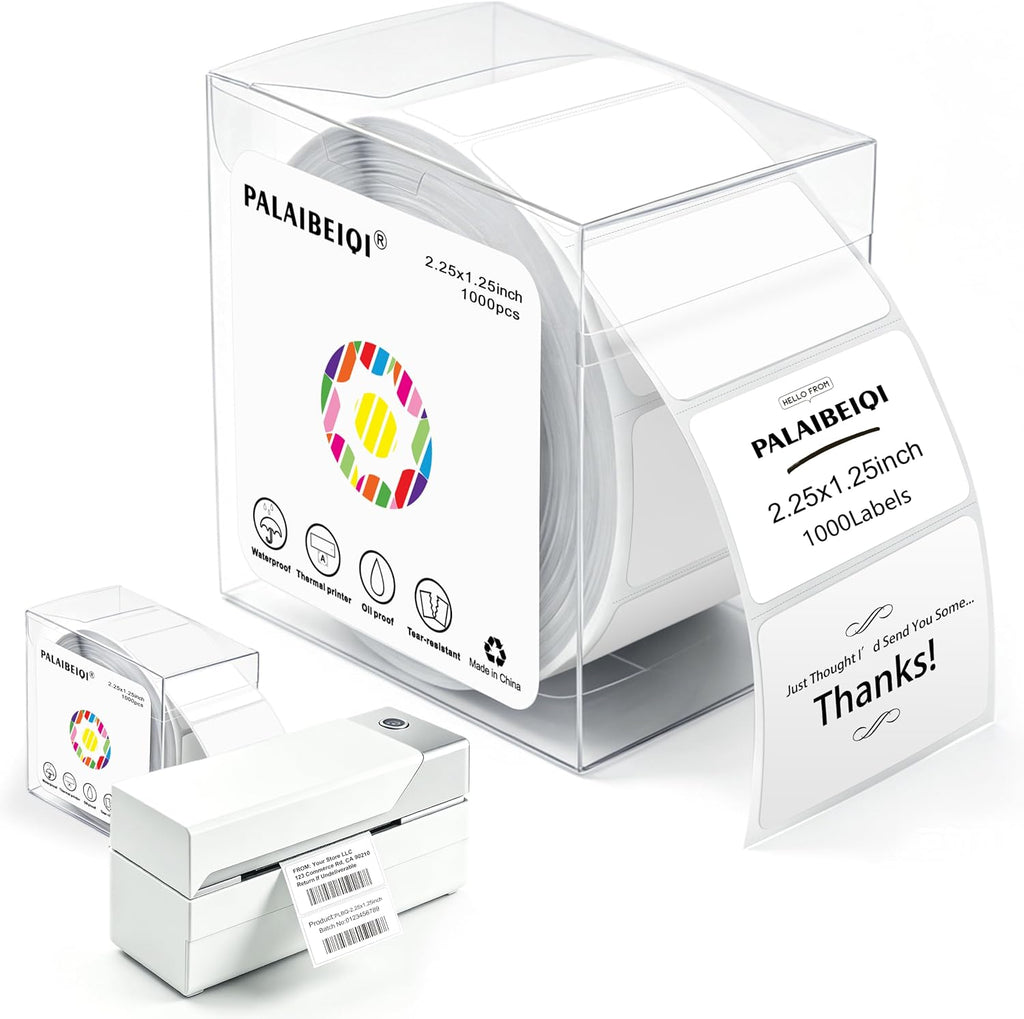 2.25"X1.25" Direct Thermal Labels, Thermal Printer Labels, 1000 Labels/Roll