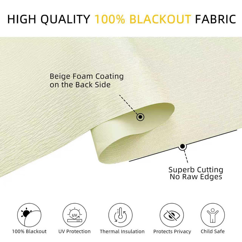 Blackout Window Shades, Cordless Roller Blinds for Indoor Windows