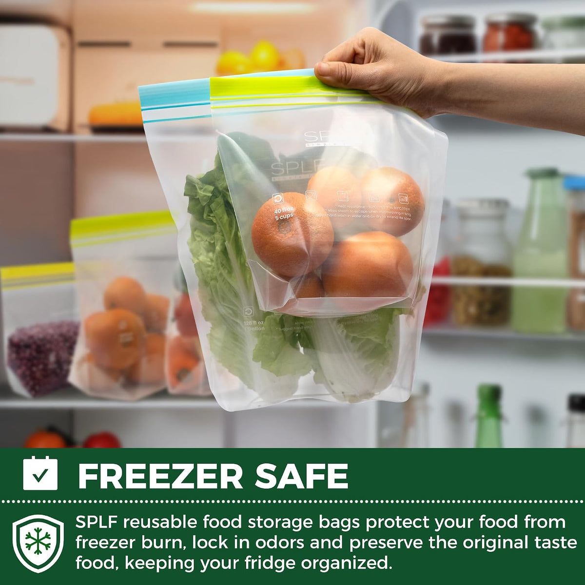 32 Pack Reusable Food Storage Bags Dishwasher Microwave Safe