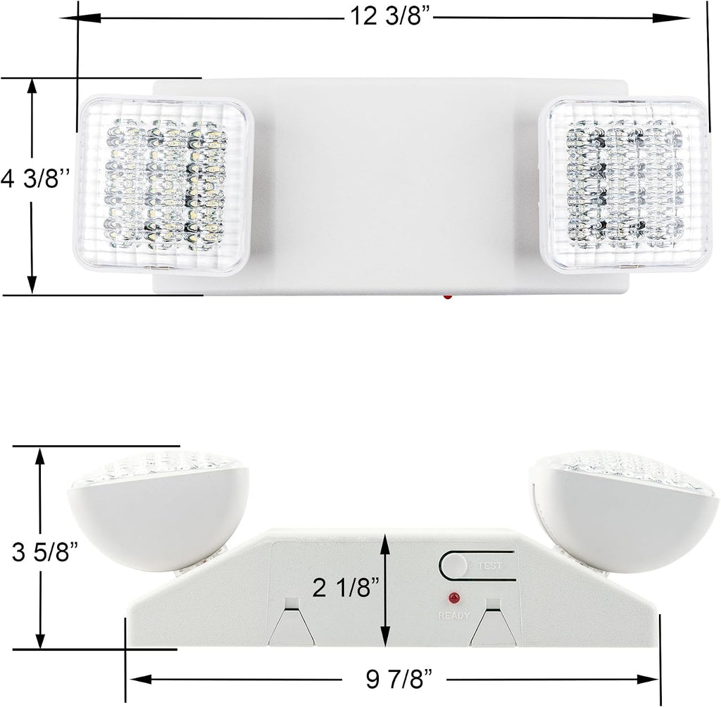 LIT-PaTH LED Emergency Light for Business, Battery Backup, 1 Pack