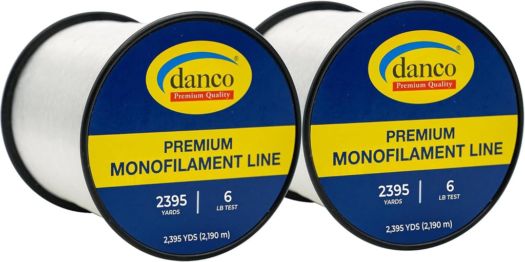 Monofilament Fishing Line | Jumbo Amount 2-1/4 lb Spools Value Pack - Low Memory and Stretch - Abrasion Resistant