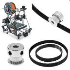 Create idea 6PCS 2GT-6 3D Printer Timing Belt 110mm 122mm 158mm 200mm 300mm 400mm Closed Loop Rubber Belt 6mm Width & 2PCS Timing Belt Pulley 20 Teeth 5mm Bore