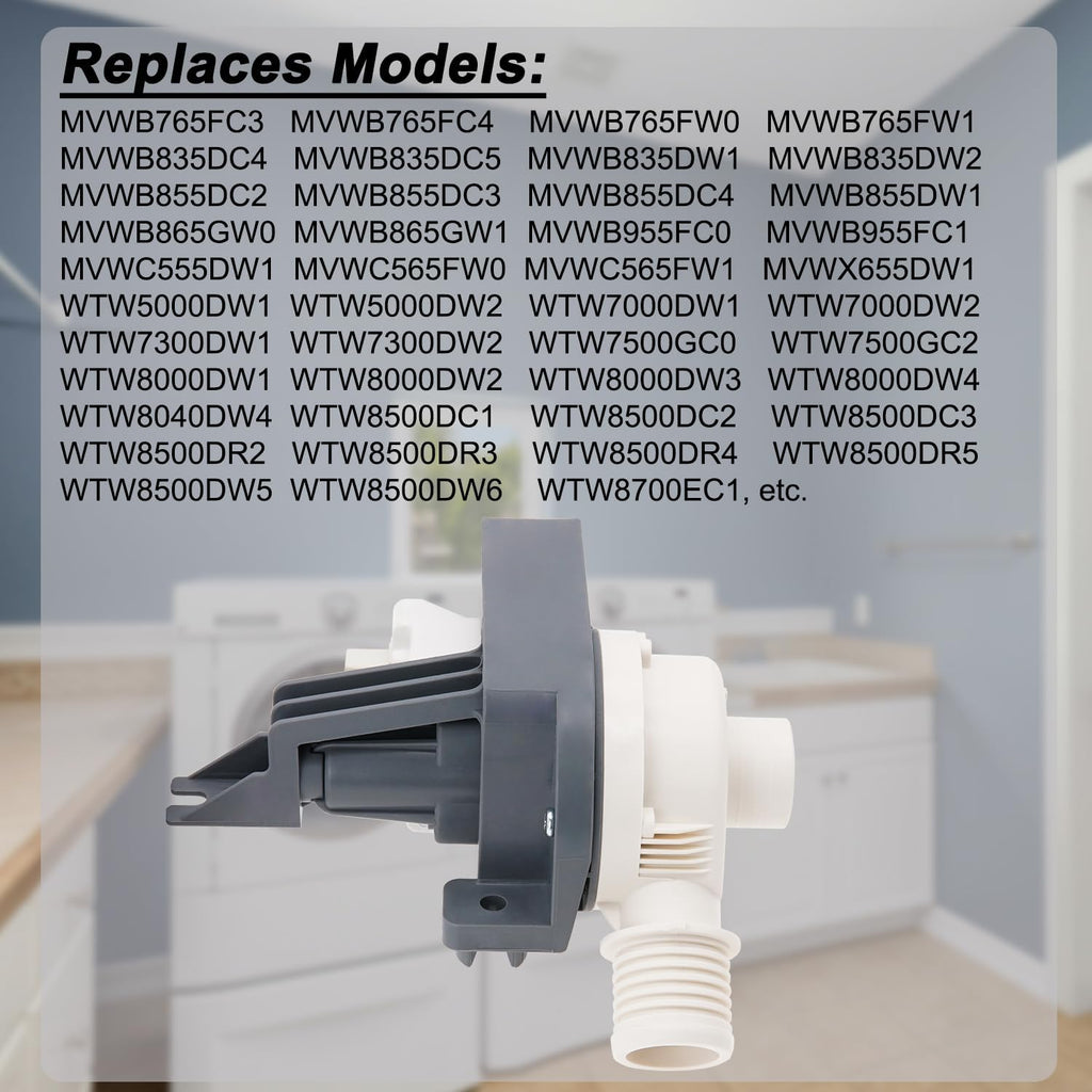 WTW5000DW1 WTW5000DW2 Washer Drain Pump Fit for Whirlpool WTW7300DW1