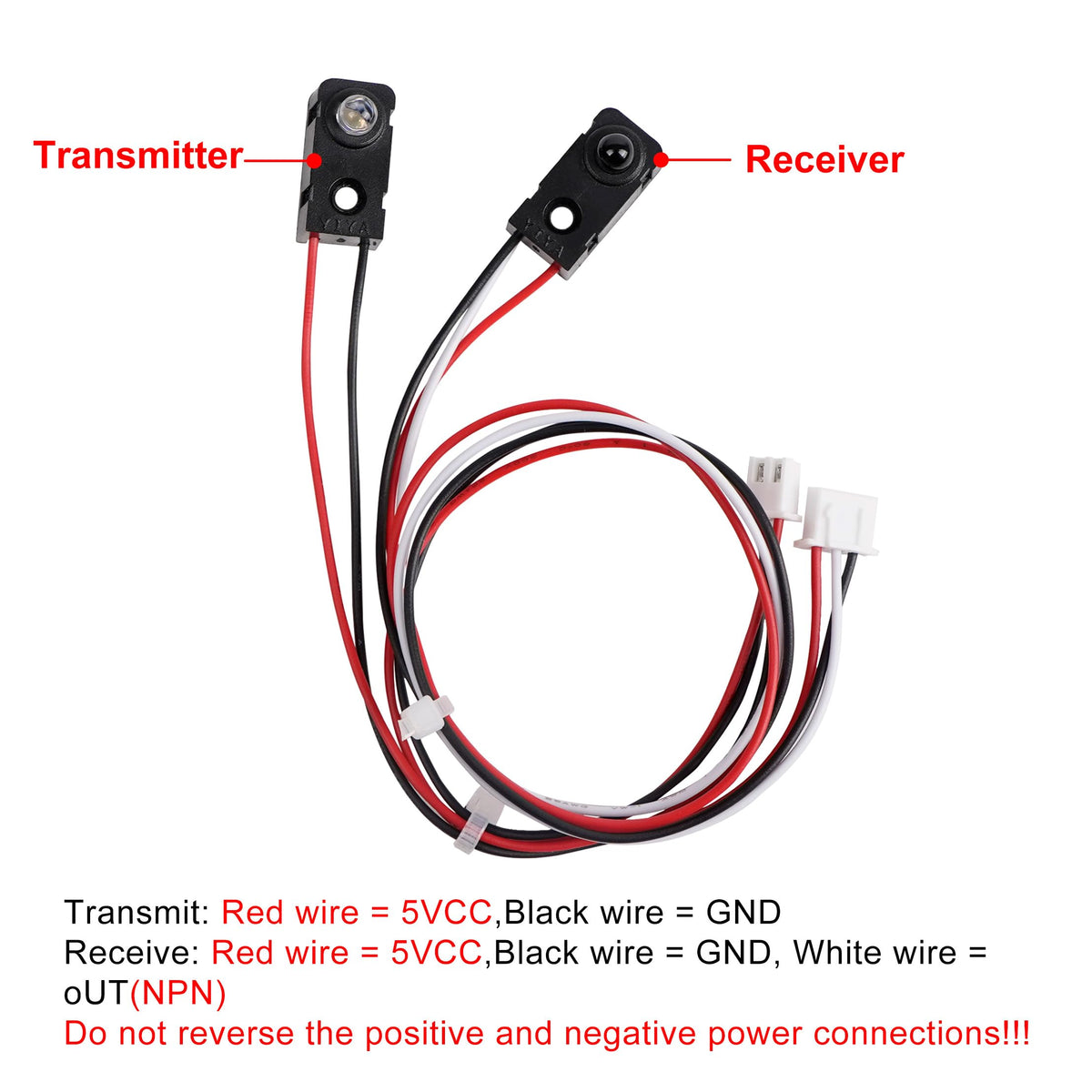 Treedix IR Break Beam Sensor 5MM LEDs Counting Module Split Through-Beam Photoelectric Switch