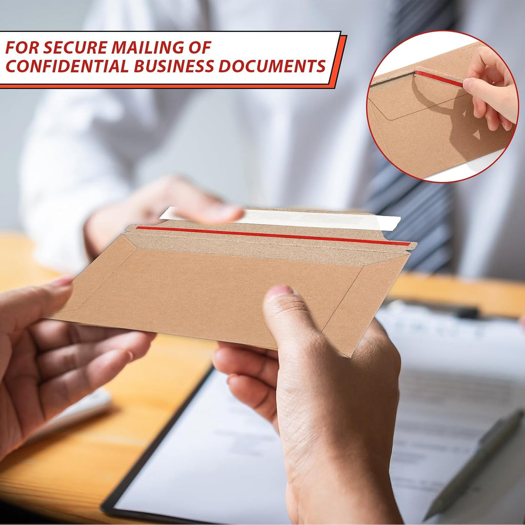 200 Pcs 6.5 x 4.5 Rigid Mailers with Self Seal Envelopes Stay Flat Photo Mailers Sports Cards Rigid Envelopes for