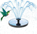 Solar Fountain, Upgraded Solar Bird Bath Fountains with 6 Nozzles