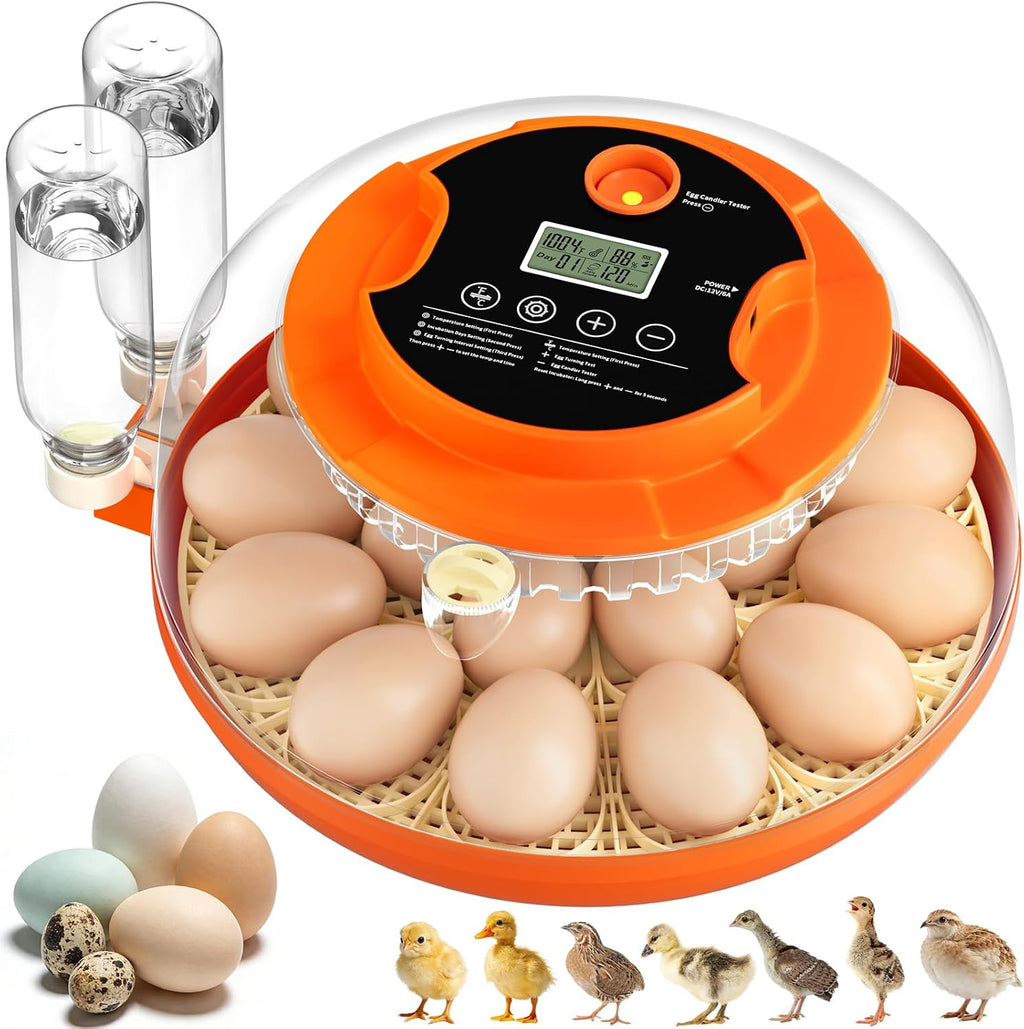 18 Egg Incubators for Hatching Eggs, Automatic Egg Turning and Humidity Control Incubator for Hatch Chicken Duck