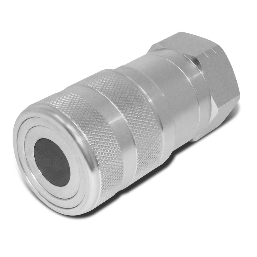 1-1/4” Flat Face Hydraulic Quick Connect Coupler Set, 1” SAE Thread