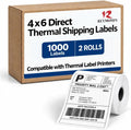 4x6 Direct Thermal Shipping Label Roll - Commercial Grade 1000 Labels