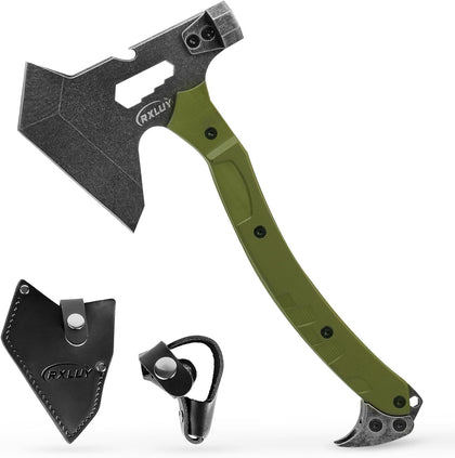 Tactical Axe with G10 Handle Camping Survival Hatchet, Multifunctional Hiking Outdoor Heavy Duty Full Tang Tomahawk