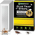 Glue Trap Strips (24 Traps) Non-Toxic Extra Sticky Glue Board Pre-Baited with Fruity Scent Attractant Trap & Kill