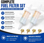 2 PCS 879885Q Inline Fuel Filter for Mercury & Mariner EFI Outboards