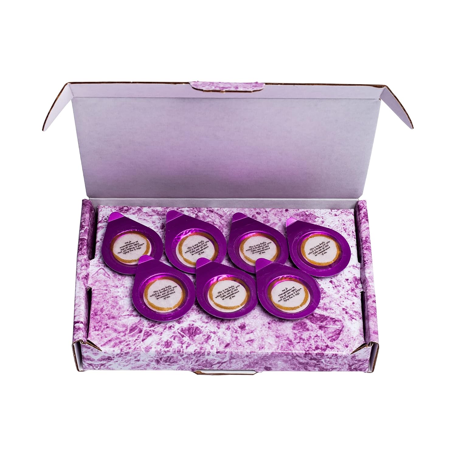 Grape Juice and Wafer Communion Cups Set, Pack of 7