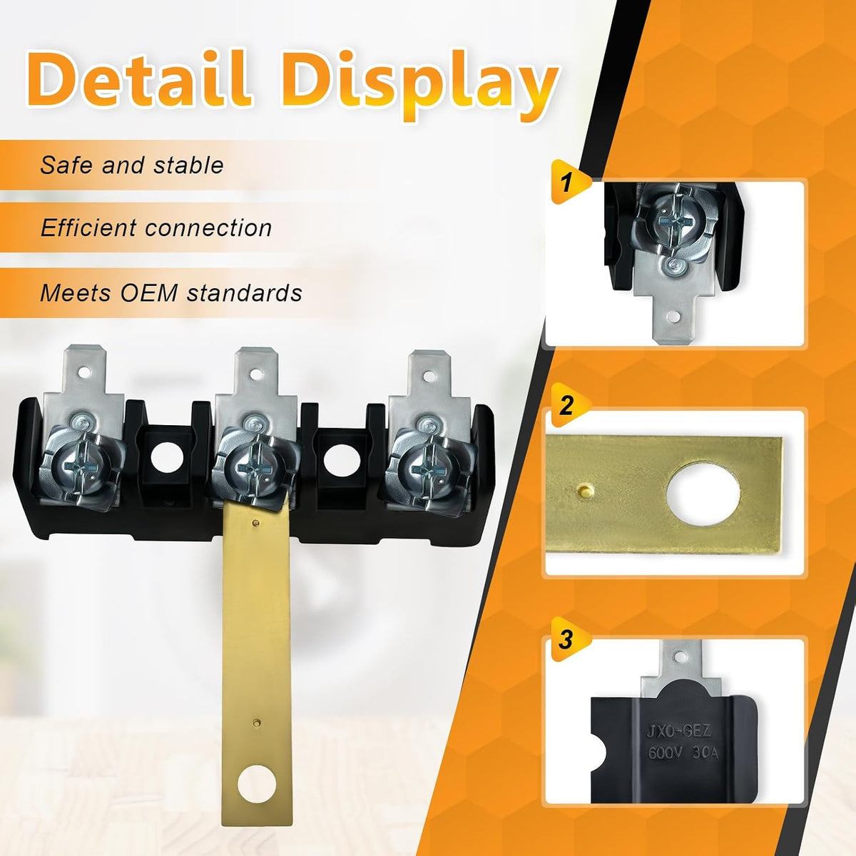 WE4M325 Dryer Terminal Block and Grounding Strap Compatible with GE
