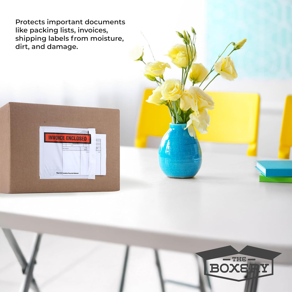 4 ½ x 5 ½” Clear Adhesive Backloading (Panel Face) Invoice Enclosed Envelopes, Label Envelopes/Pouches/Shipping Label