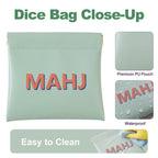 Natural Green Aventurine Mahjong Dice Set with MAHJ Bag