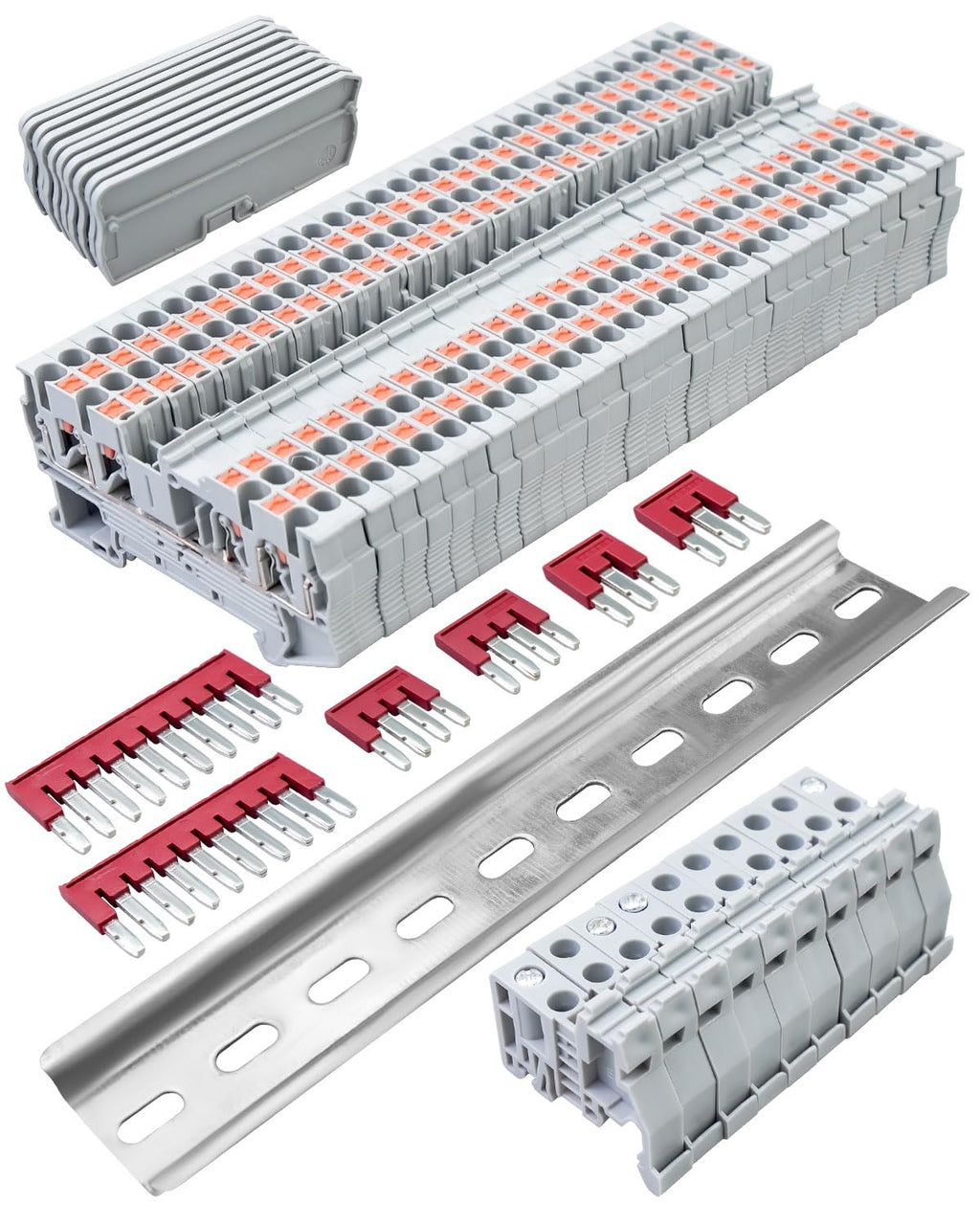 ST2-2.5 DIN Rail Terminal Block, Push in Twin Spring Screwless Connector