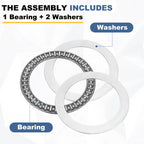 uxcell AXK75100 Thrust Needle Roller Bearings with Washers, ID 75mm
