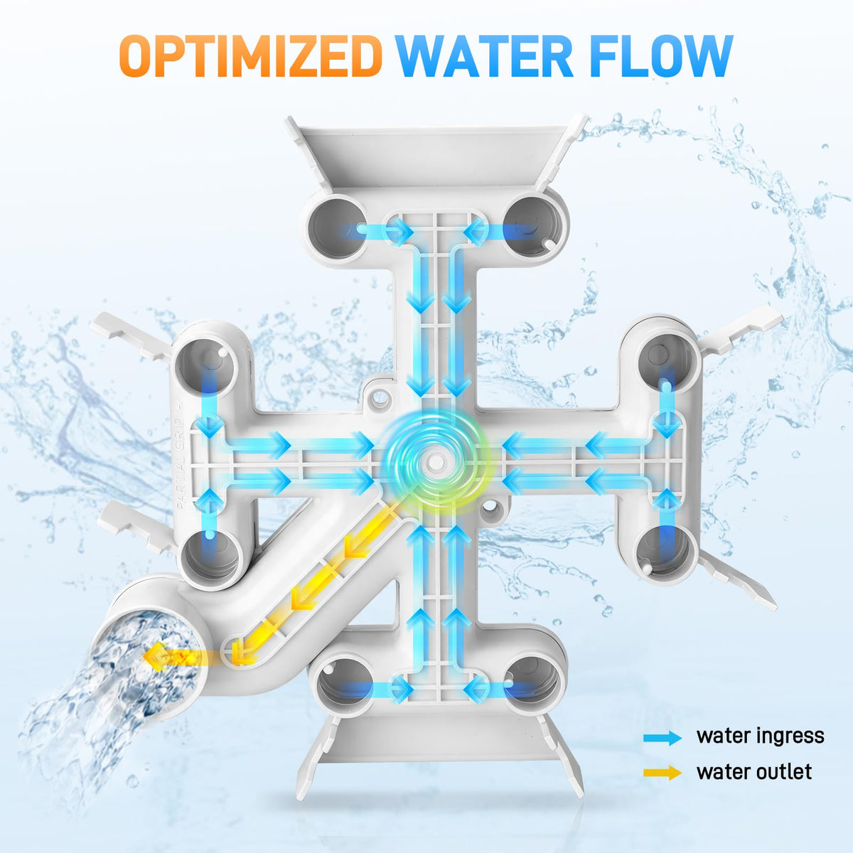 59023700 Pool Filter Manifold Assembly Durable High-Flow Design