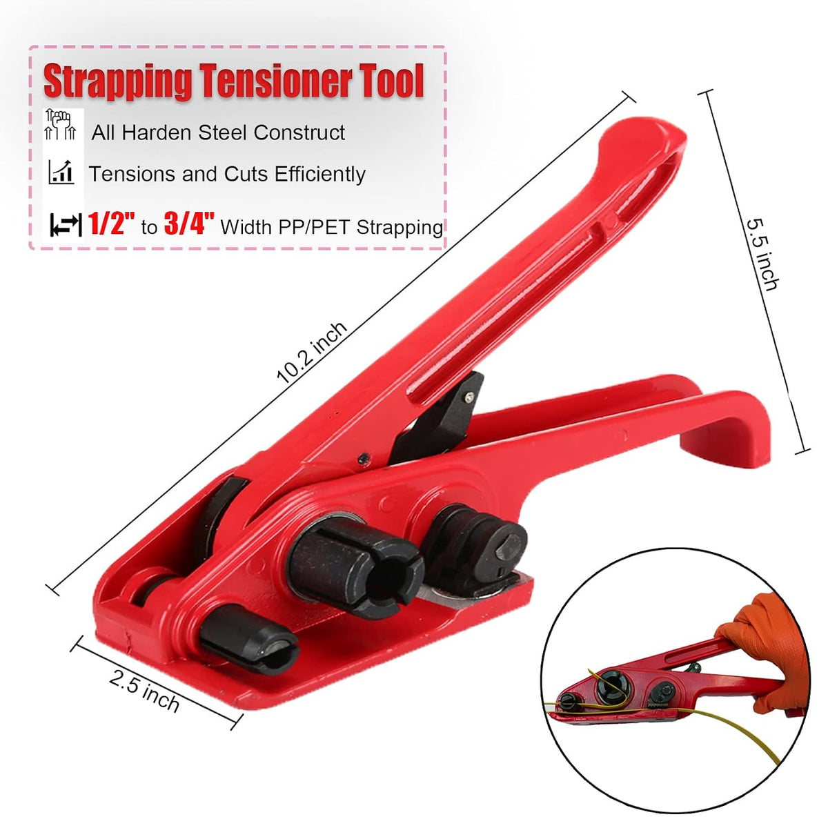 Havey Duty Pallet Strapping Kit, Tensioner Sealer Tools