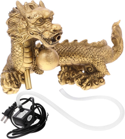 Chinese Dragon Fish Tank Fountain Elegant Dragon Shape DIY Waterfall Decor Aquarium Fountain Decor