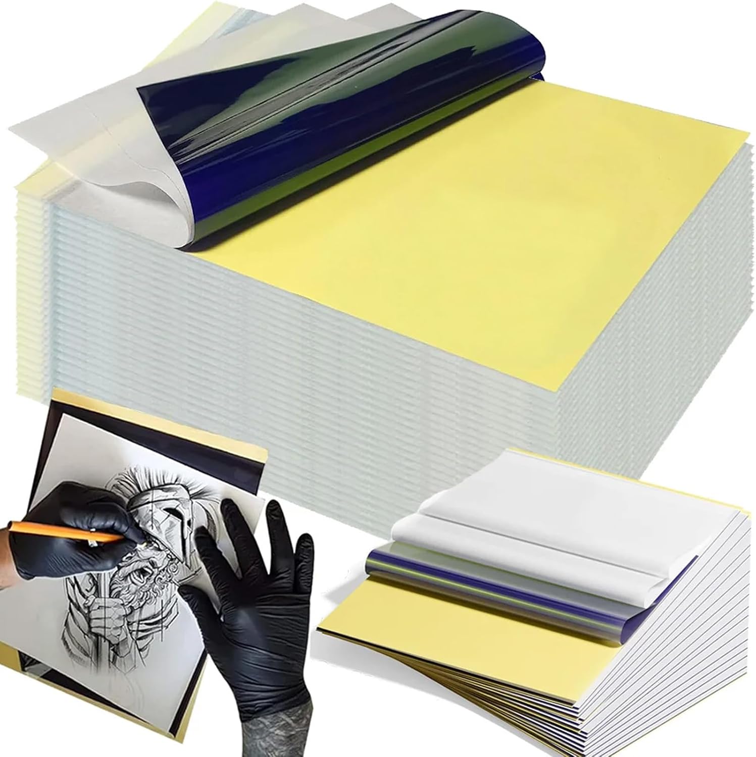 Tattoo Transfer Paper 100 Sheets Thermal Stencil Paper for Tattooing