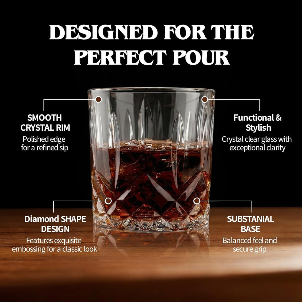 Crystal Cocktail Glasses Drinking Glasses Set of 12 Glass Cups