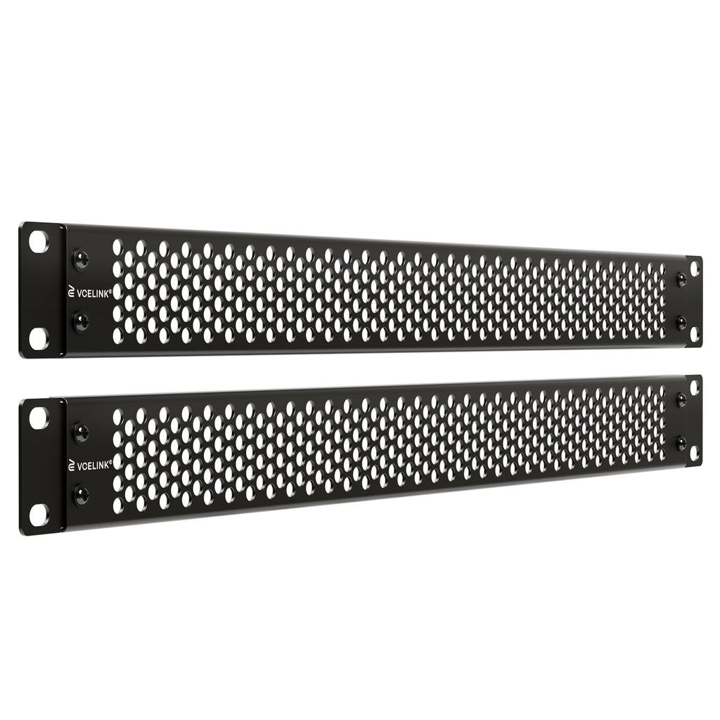 1U Blank Panel, 19" Ventilated Rack Blank, 2-Pack