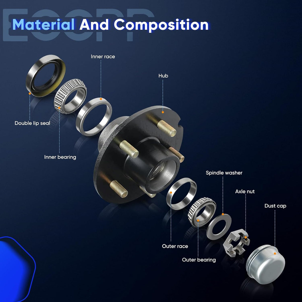 ECCPP 2pcs Rear Wheel Hub Bearing Assembly for Subaru BRZ Forester Impreza