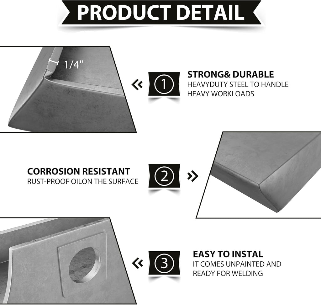 1/4 in Mini Skid Steer Attachment Plate Quick Attach Mount Plate Compatible with Dingo Ditch Witch，Support Welding