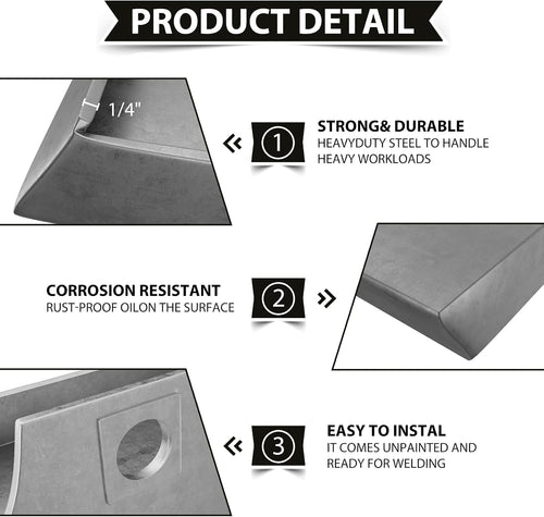 1/4 in Mini Skid Steer Attachment Plate Quick Attach Mount Plate Compatible with Dingo Ditch Witch，Support Welding