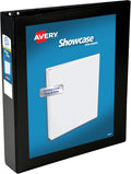 Showcase 3 Ring Binder, 1.5" Slant Rings, 1 Black Binder | For School, Home and Everyday Organization, Clear View