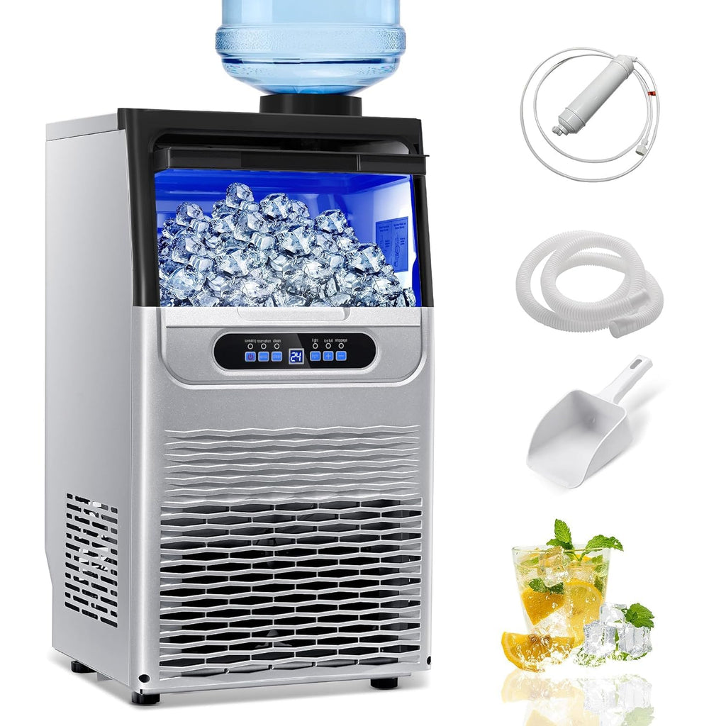 100LBS/24H Commercial Ice Maker Machine Under Counter/Freestanding