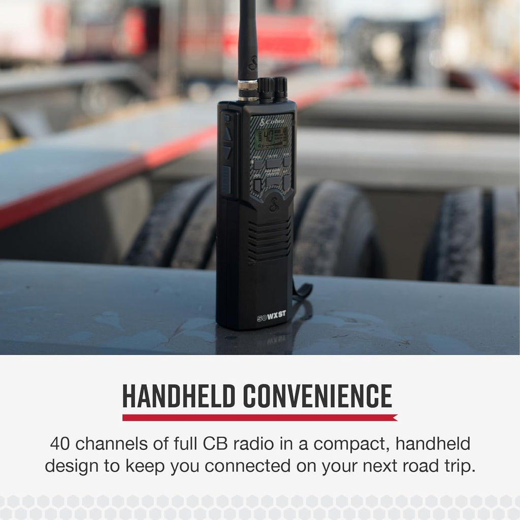 HHRT50 Road Trip CB Radio - 2-Way Handheld Emergency Radio with Access to Full 40 Channels & NOAA Alerts, Rooftop
