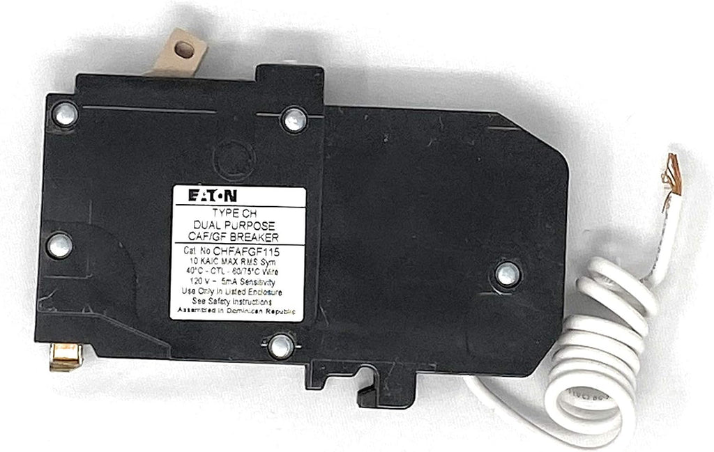 Eaton Cutler Hammer 15 Amp Single Pole Dual Function Arc Fault/Ground Fault Breaker
