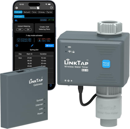 G2S Smart Garden Hose Timer & Gateway, 2-Year Battery Life | Irrigation by Weather/Volume/Duration, Wider Range Than